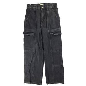 Pacsun | Black Elastic Waist Cargo Jeans | Size Small